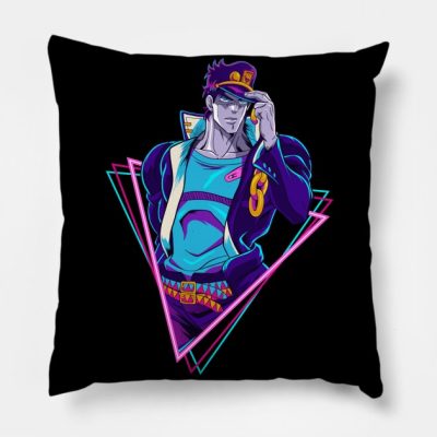 Jojos Bizarre Adventure Jotaro Kujo Throw Pillow Official JoJo's Bizarre Adventure Merch