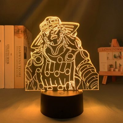 3d Lamp Anime JoJo Bizarre Adventure Gyro Zeppeli for Bedroom Decor Light Birthday Gift for Him 1 2 - JoJo's Bizarre Adventure Shop