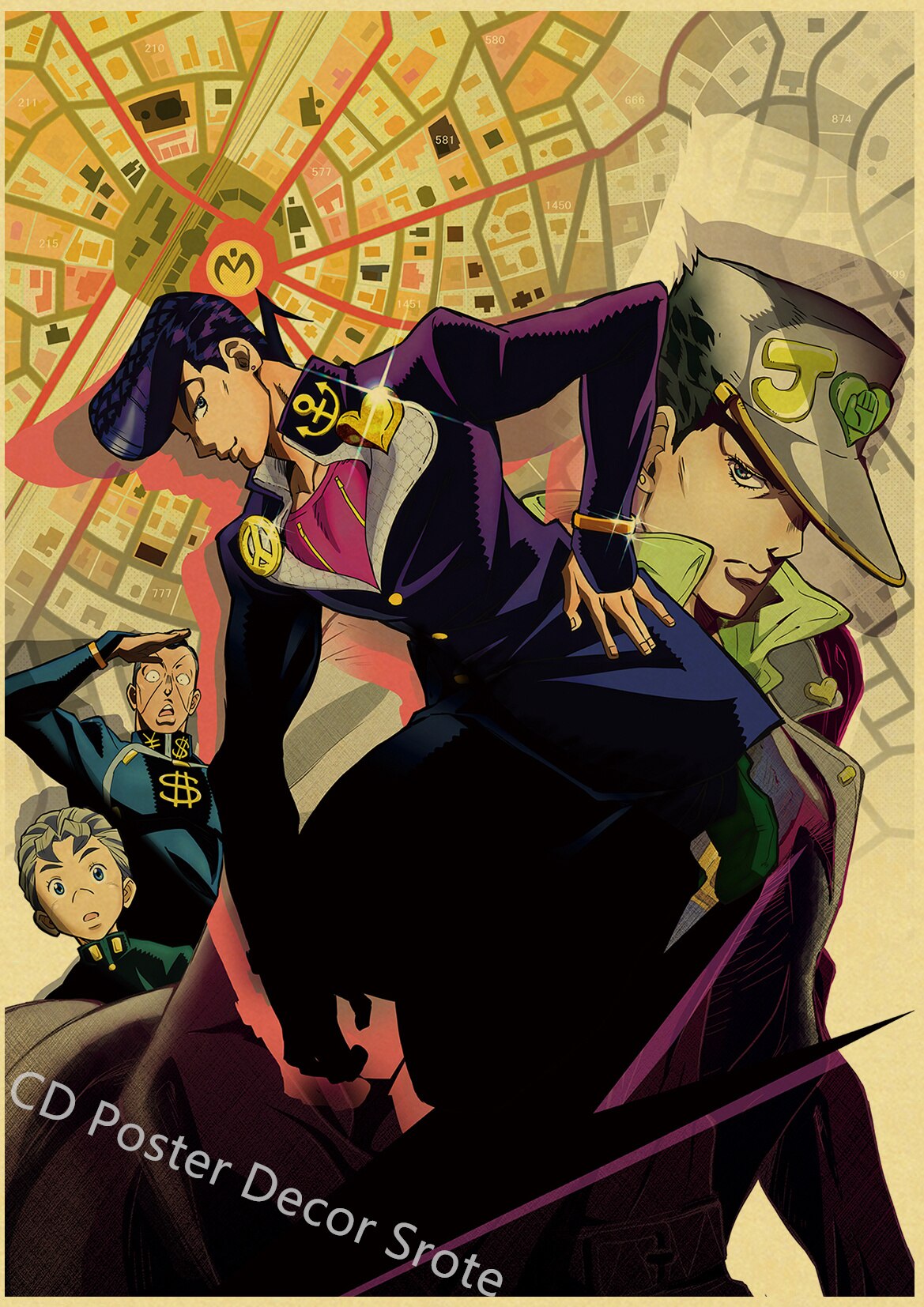 Vintage Jojo Bizarre Adventure Retro Poster Jojos Bizarre Adventure Shop 0454