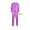 Free Shipping Kira Yoshikage Cosplay Anime JoJo Costume Adventure Yoshikage Kira Purple Suit Cosplay Uniform Costume 1 1 - JoJo's Bizarre Adventure Shop