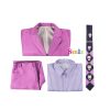 Free Shipping Kira Yoshikage Cosplay Anime JoJo Costume Adventure Yoshikage Kira Purple Suit Cosplay Uniform Costume 5 1 - JoJo's Bizarre Adventure Shop