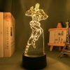 JoJo Bizarre Adventure 3d Light Anime for Bedroom Decor Light Birthday Gift Manga Jojo Figure Night 2 1 - JoJo's Bizarre Adventure Shop