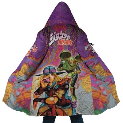 Trippy Gyro Zeppeli Ball Breaker JBA AOP Hooded Cloak Coat MAIN Mockup - JoJo's Bizarre Adventure Shop