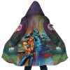 Trippy Jolyne Cujoh Stone Ocean JBA AOP Hooded Cloak Coat MAIN Mockup - JoJo's Bizarre Adventure Shop