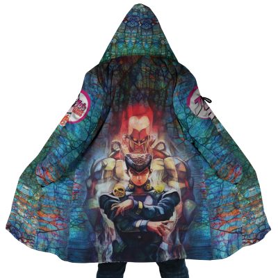 Trippy Josuke Shining Diamond JBA AOP Hooded Cloak Coat MAIN Mockup - JoJo's Bizarre Adventure Shop
