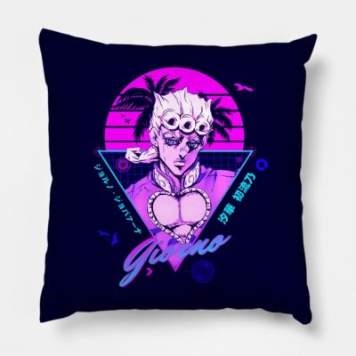 Giorno Synthwave Throw Pillow Official JoJo's Bizarre Adventure Merch