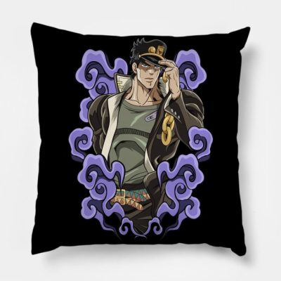 Jojos Bizarre Adventure Jotaro Kujo Throw Pillow Official JoJo's Bizarre Adventure Merch