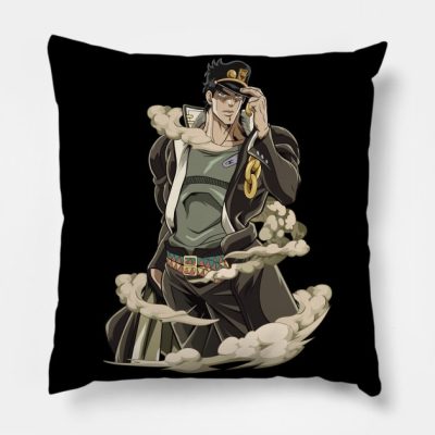 Jojos Bizarre Adventure Jotaro Kujo Throw Pillow Official JoJo's Bizarre Adventure Merch