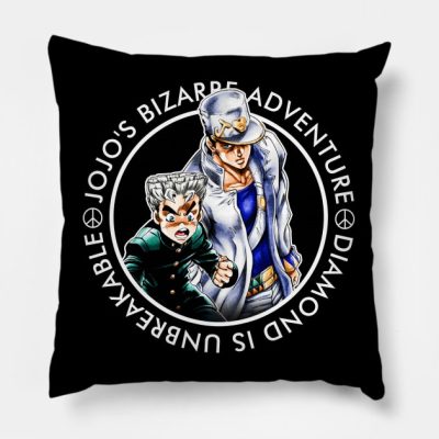 Josuke And Koichi Throw Pillow Official JoJo's Bizarre Adventure Merch