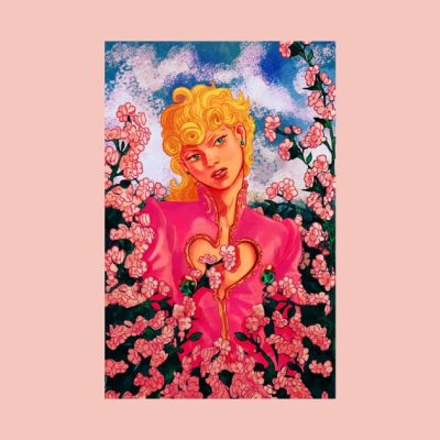 Giorno With Flowers Pin Official JoJo's Bizarre Adventure Merch