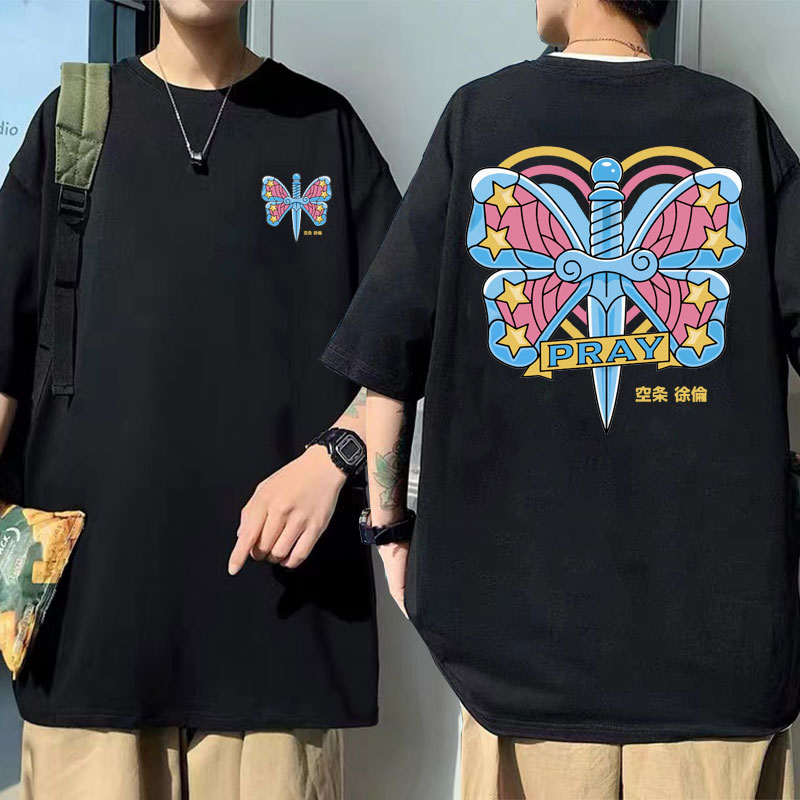 Anime JoJo Bizarre Adventure Stone Ocean Graphic Tshirt Men Women Loose Tee Shirt Jolyne Cujoh Dagger - JoJo's Bizarre Adventure Shop
