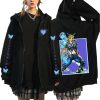 Anime Jojo Bizarre Adventure Stone Ocean Zipper Hoodie Jolyne Cujoh Butterfly Zip Up Hoodies Men Women - JoJo's Bizarre Adventure Shop