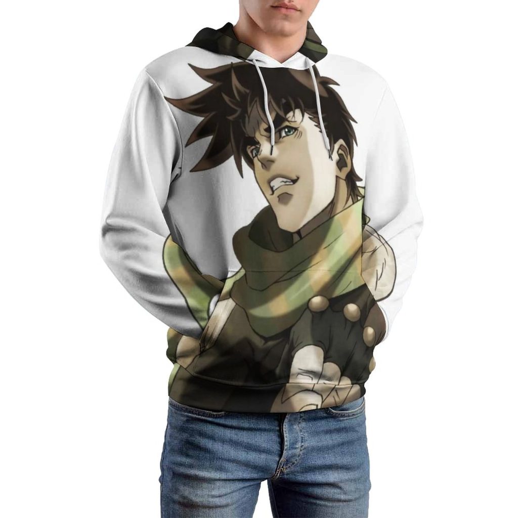 Joseph Joestar Fist Loose Hoodies Jojo Bizarre Adventure Streetwear Pullover Hoodie Men Long Sleeve Graphic Hooded - JoJo's Bizarre Adventure Shop