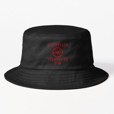 Sw Foundation (Design #1 Red On Black/No Pattern) Bucket Hat Official JoJo's Bizarre Adventure Merch