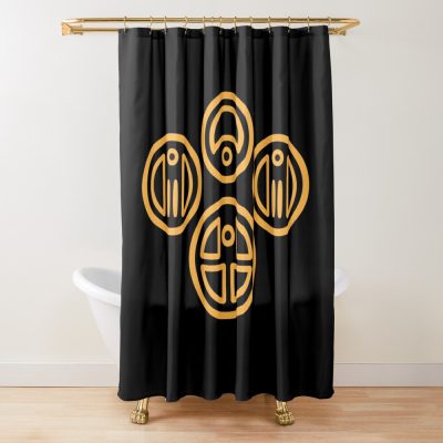 Avdol Necklace Jojo Minimalist Logo Shower Curtain Official JoJo's Bizarre Adventure Merch