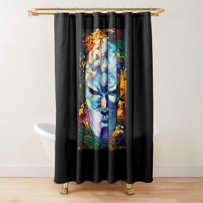 Stone Mask Jojos.Bizarre Adventure Shower Curtain Official JoJo's Bizarre Adventure Merch