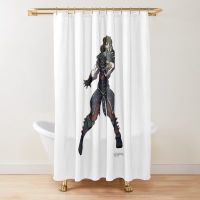 Jojo Style Human Fighter Shower Curtain Official JoJo's Bizarre Adventure Merch