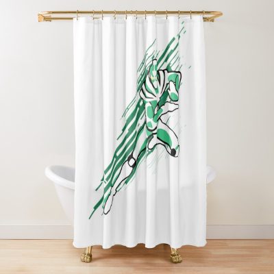 Hierophant Green Splash Shower Curtain Official JoJo's Bizarre Adventure Merch