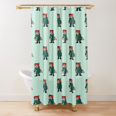Kakyoin Noriaki Pixel Pattern Jojo Shower Curtain Official JoJo's Bizarre Adventure Merch