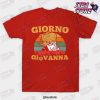 giorno giovanna vintage t shirt red s 701 - JoJo's Bizarre Adventure Shop