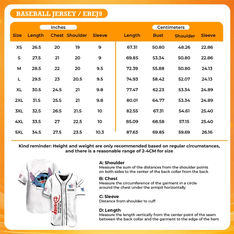 3D Baseball Jersey - JoJo's Bizarre Adventure Shop